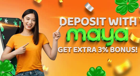 Deposit with MAYA and get an extra 3% bonus at PHGAME77